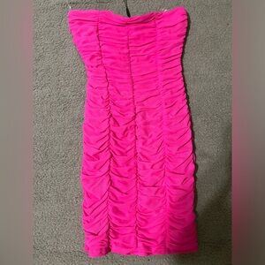 Strapless tube top dress fashion nova BNWT hot pink